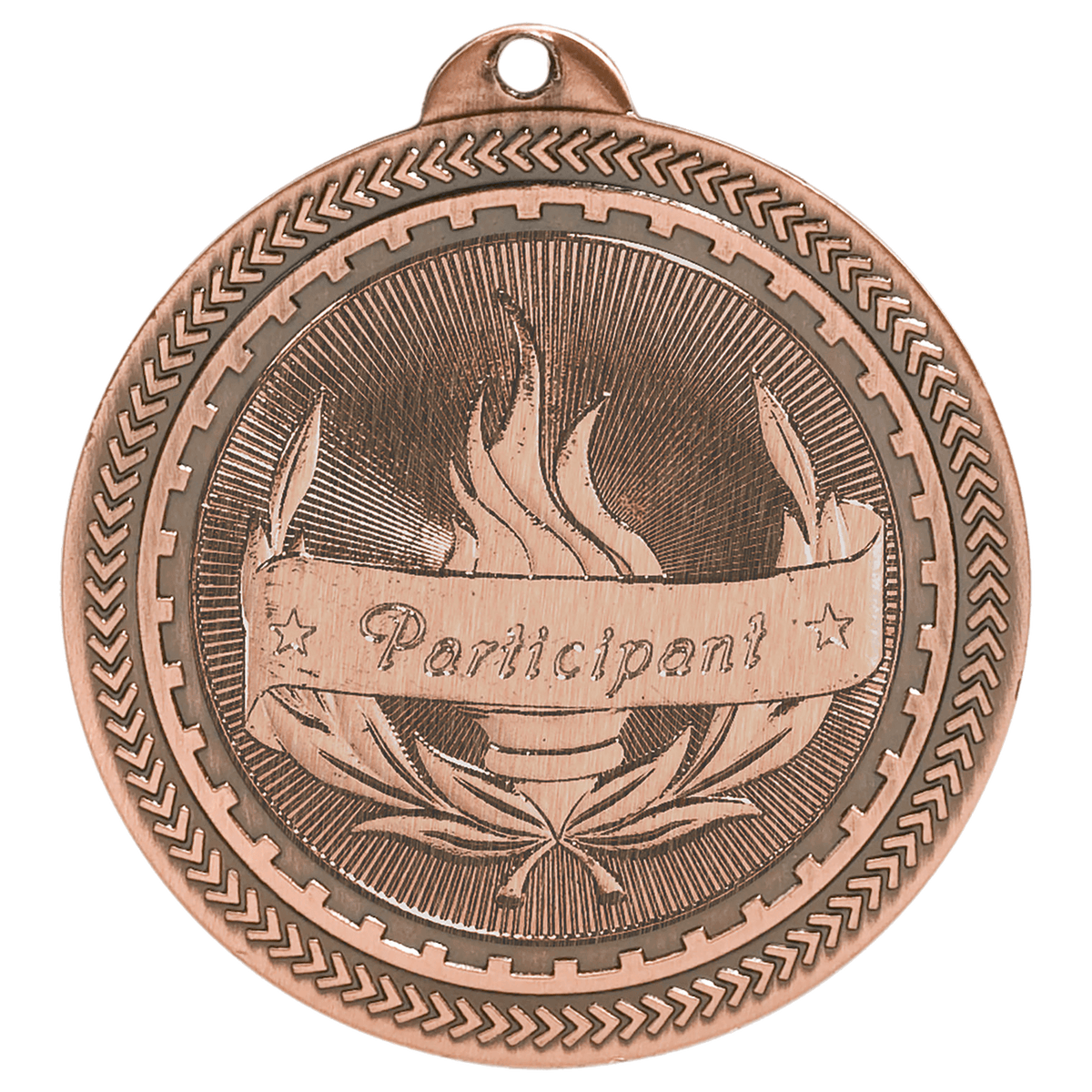 Antique Bronze 2" Participant Laserable BriteLazer Medal
