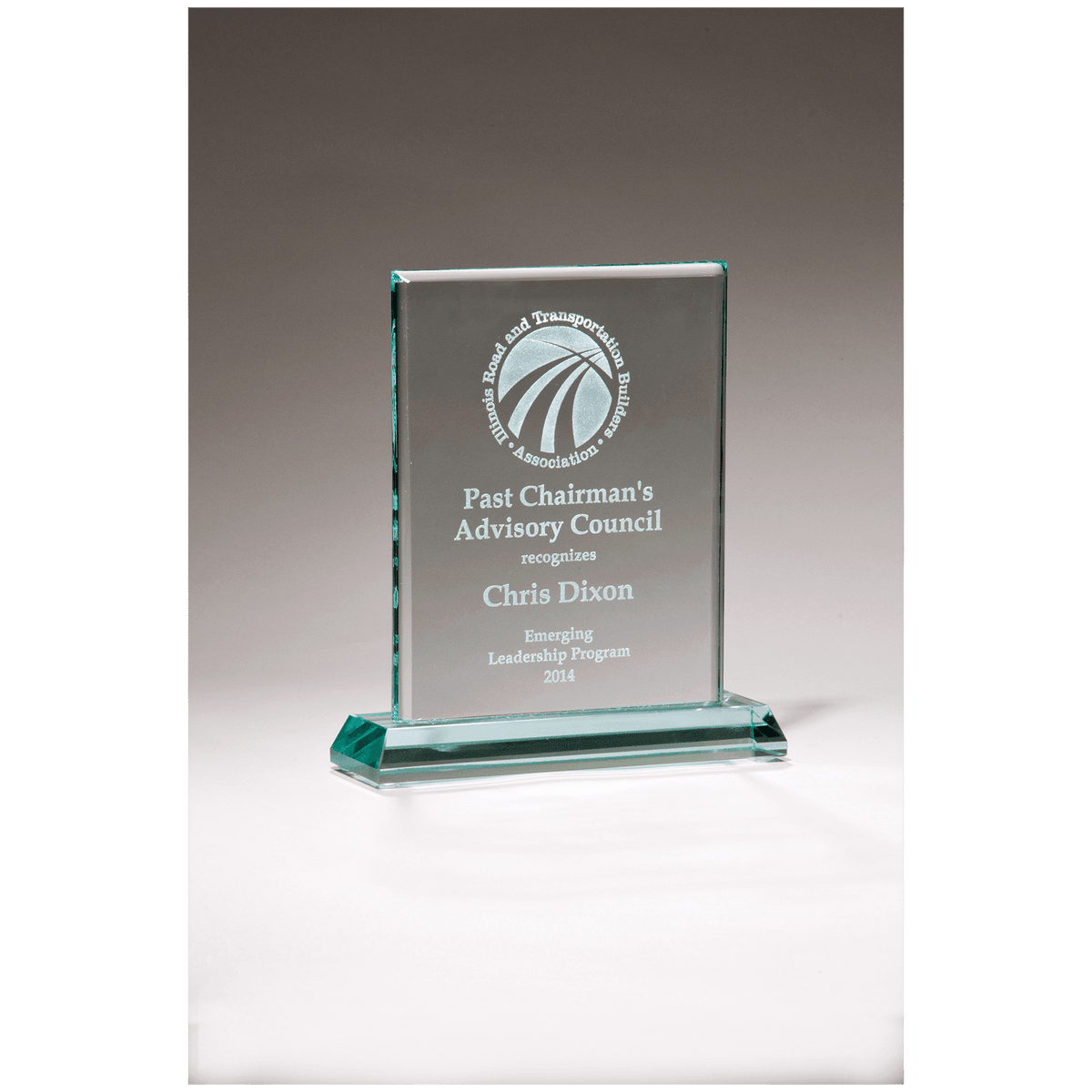 6" x 7" Premium Series Jade Glass Award