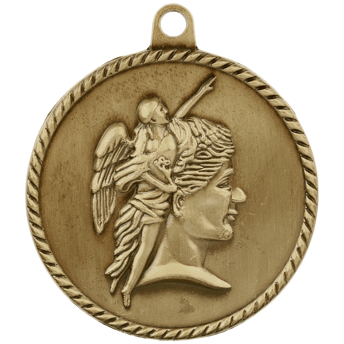 2" Antique Gold Acheivement High Relief Medal