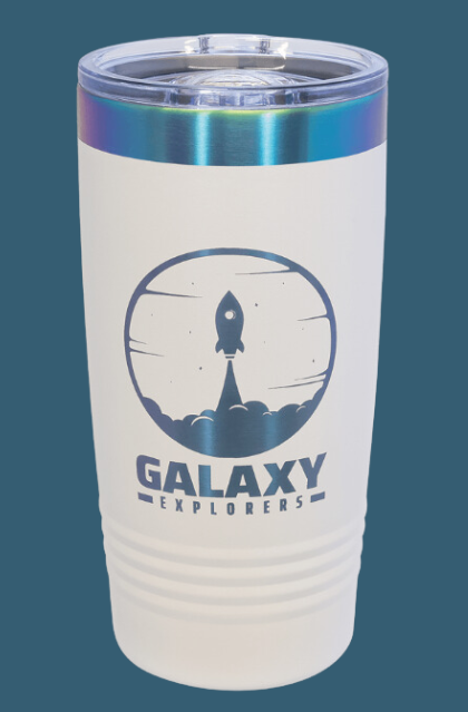 Custom Laser Engraved Polar Camel 20 oz. White or Black Prism ION-Plated Ringneck Tumbler with Slider Lid