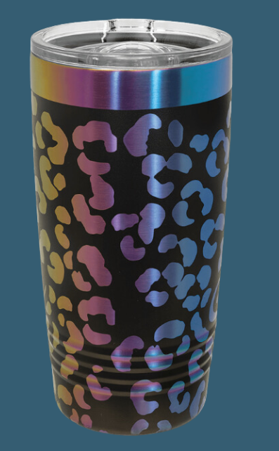 Custom Laser Engraved Polar Camel 20 oz. White or Black Prism ION-Plated Ringneck Tumbler with Slider Lid