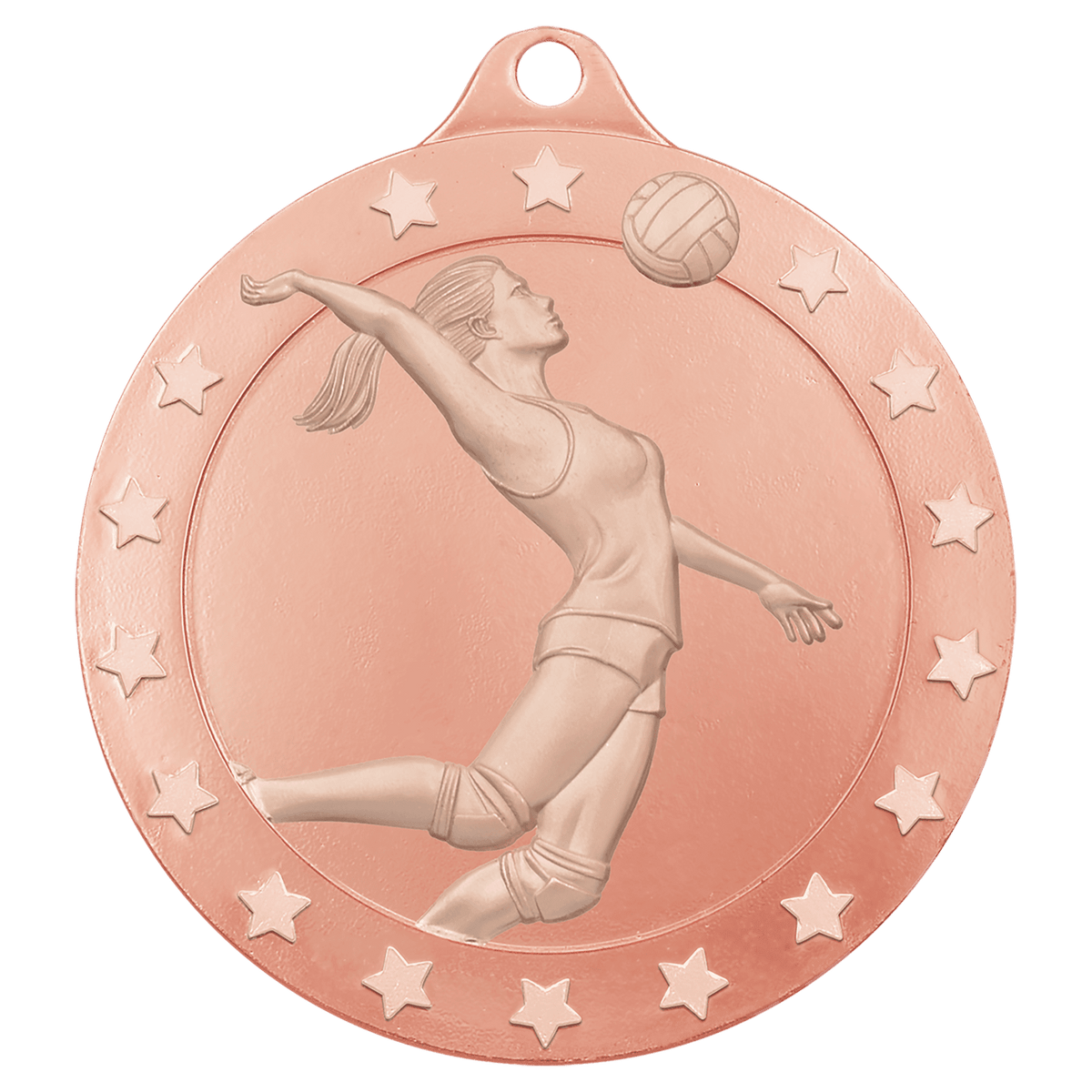 2" Radiance Female Volleyball Medal - Bronze