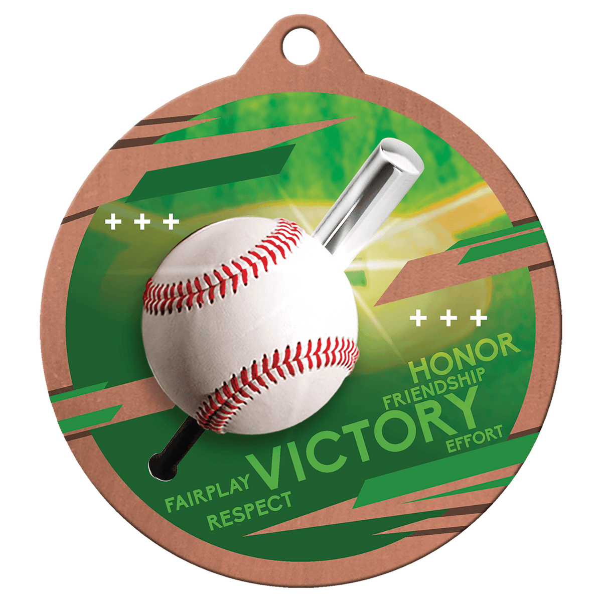 2 3/4" Inspire Baseball Medal - Bronze