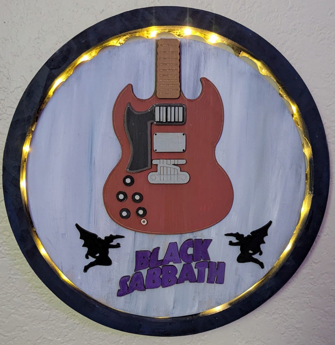 Black Sabbath LED Guitar Sign