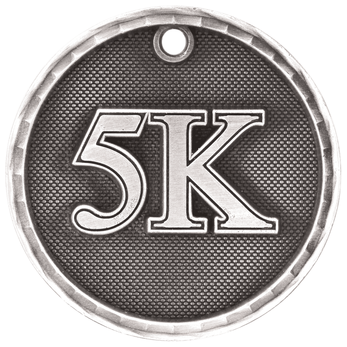 Antique Silver 2" 3D 5K Medal