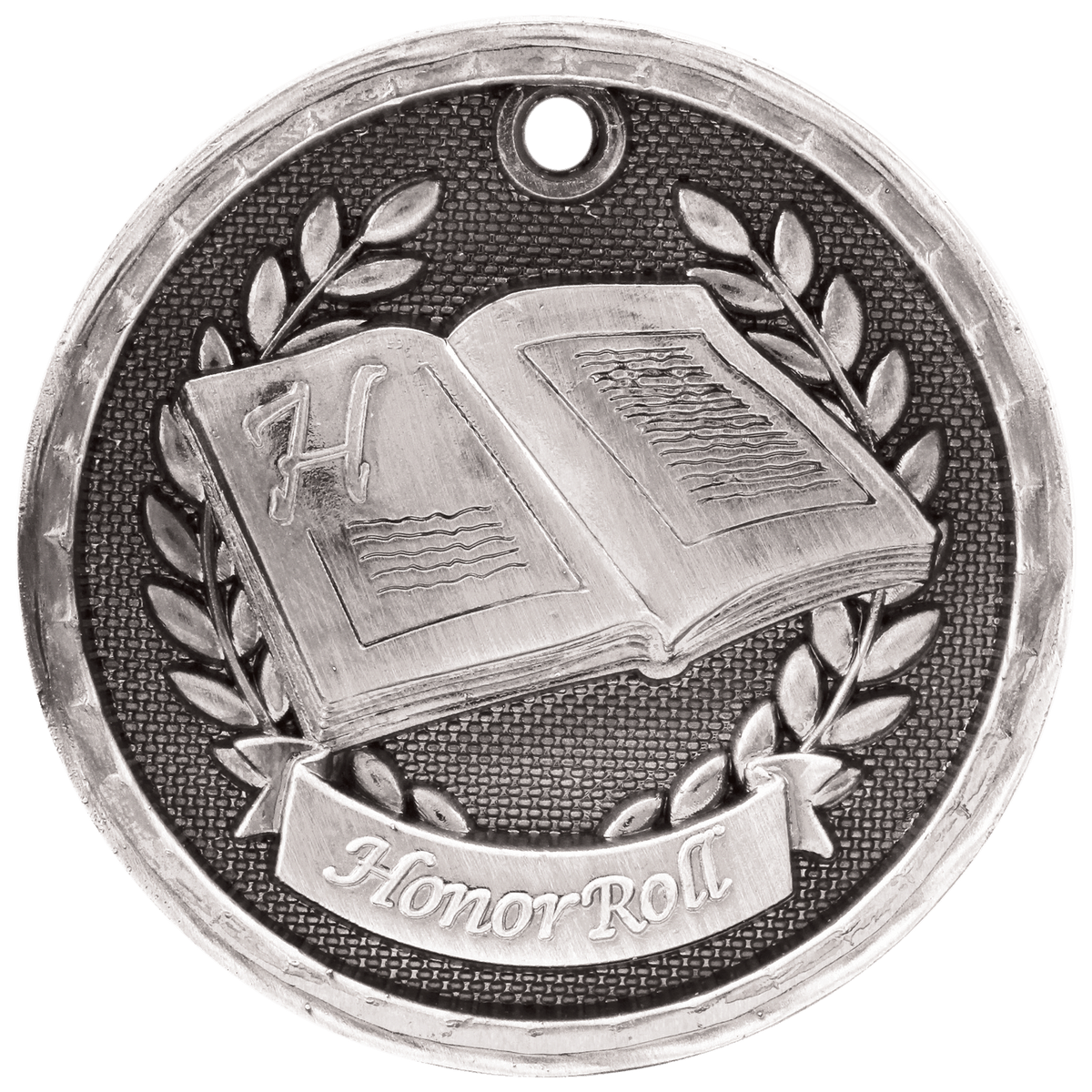Antique Silver 2" 3D Honor Roll Medal