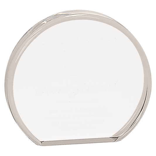 5" x 4 1/2" Clear Round Acrylic