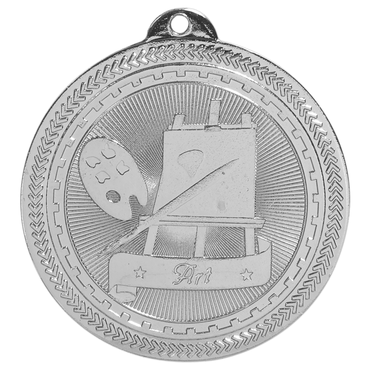 Bright Silver 2" Art Laserable BriteLazer Medal