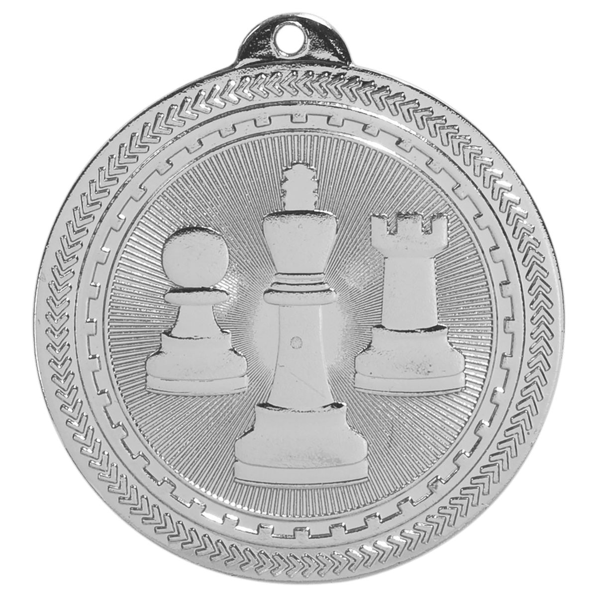 Bright Silver 2" Chess Laserable BriteLazer Medal