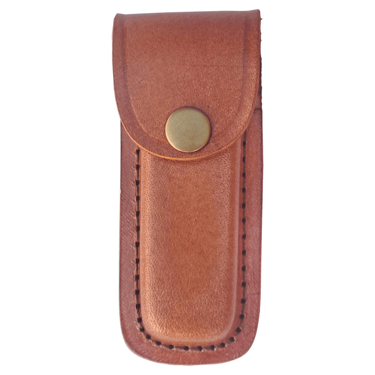 Bison River Leather Sheath with Snap Closure for Foldinig Knife up to 4" Long Closed