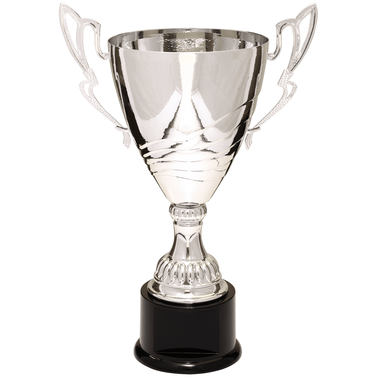 Silver 15" Completed Metal Cup Trophy on Plastic Base
