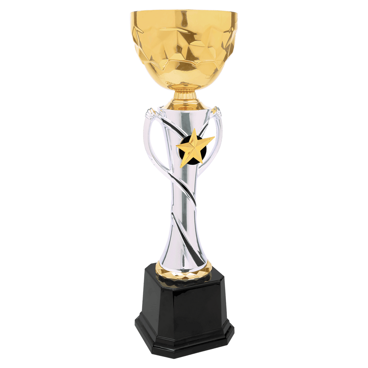 14" Silver/Gold Completed Metal Cup Trophy