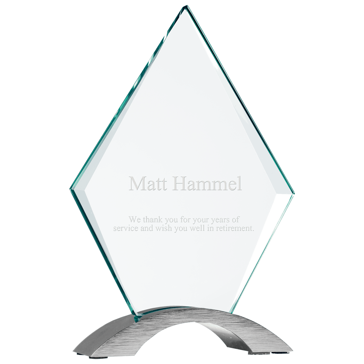 7 1/4" Diamond Cosmic Glass with Silver Base