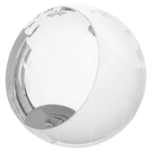 3" Crystal Globe Paperweight