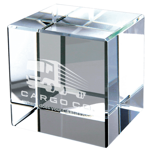 3" 3" x 3" Crystal Cube
