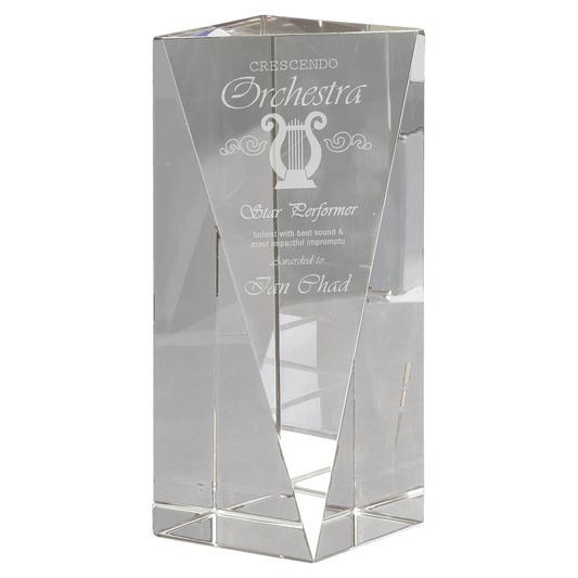 7" Crystal Triangle Front Pillar