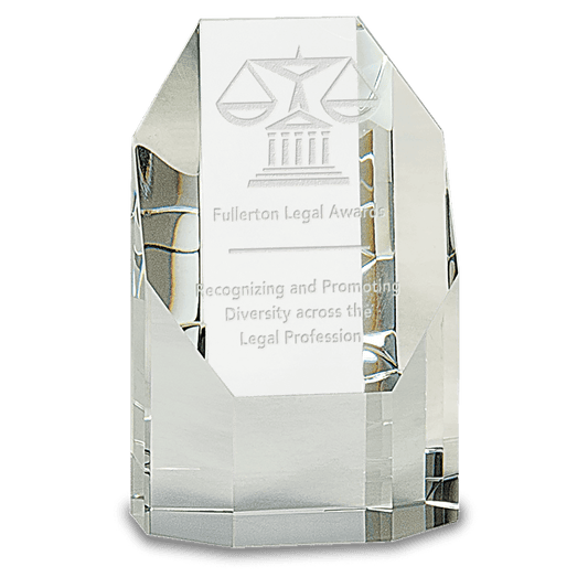 5" Clear Crystal Octagon Tower