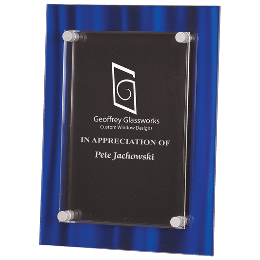 Blue 9" x 12" Velvet Stand-Off Acrylic Plaque