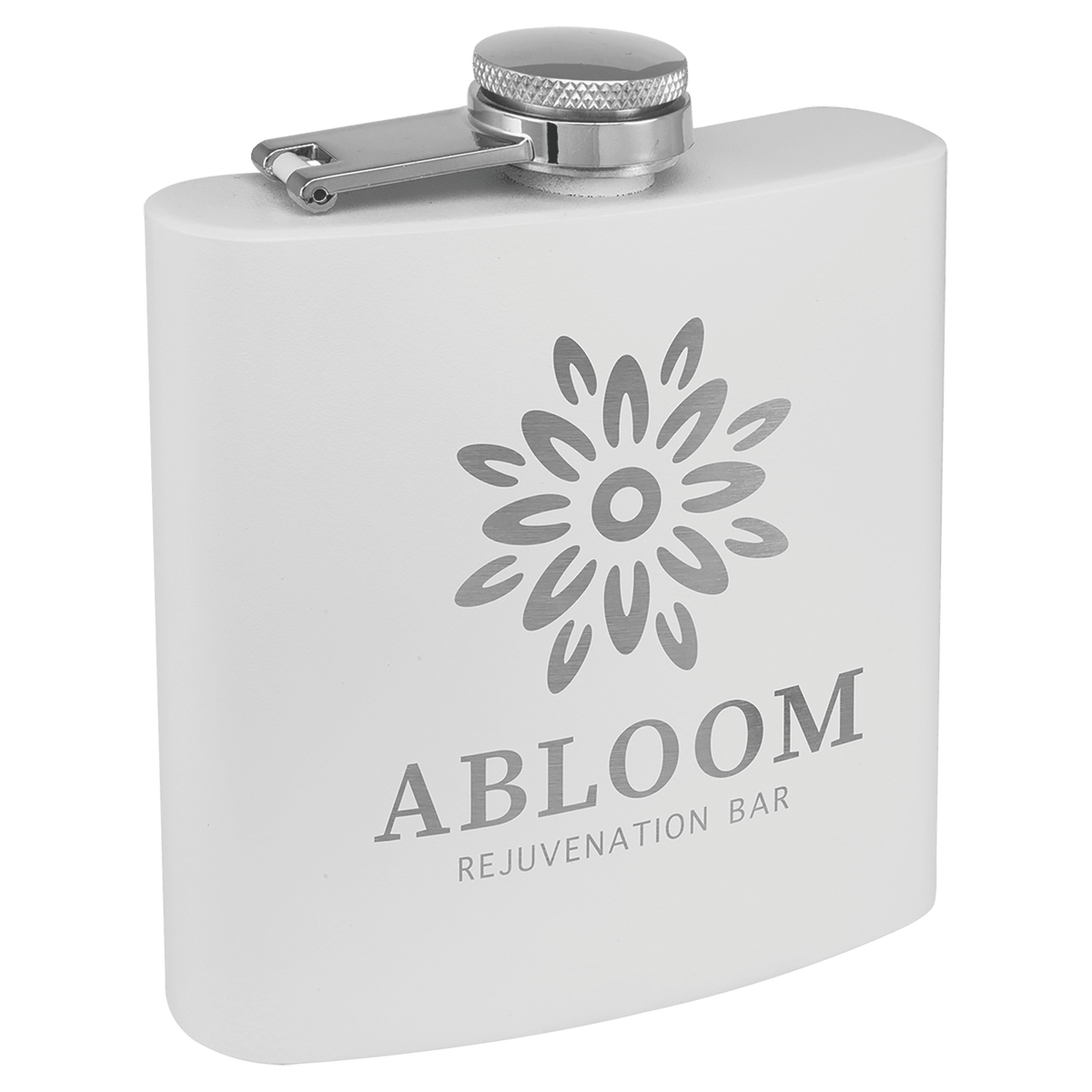Matte White Stainless Steel 6 oz. Flask