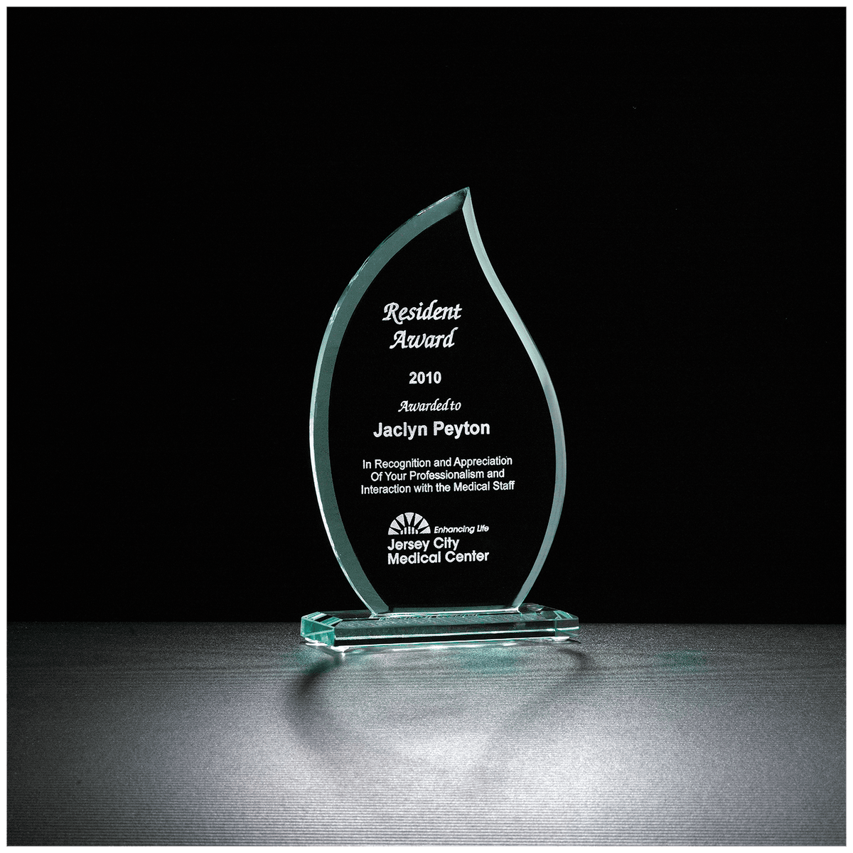 8 1/2" Flame Series Glass Award