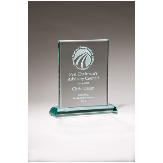 5" x 6" Premium Series Jade Glass Award