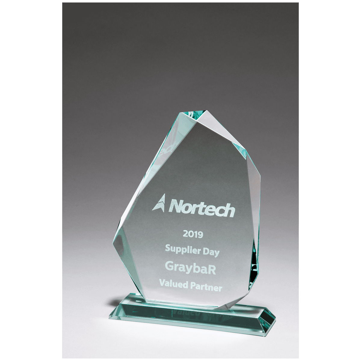 6 1/4" x 8 3/8" Iceberg Series Thick Jade Glass Award
