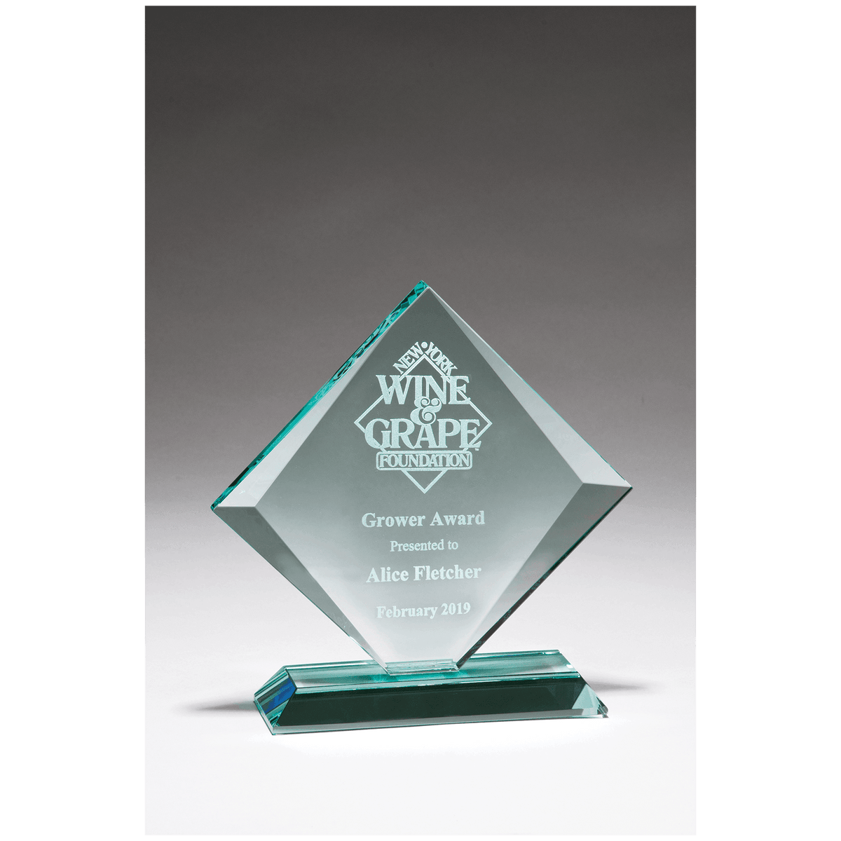 7 3/8" x 7 3/8" Diamond Series Glass Awards