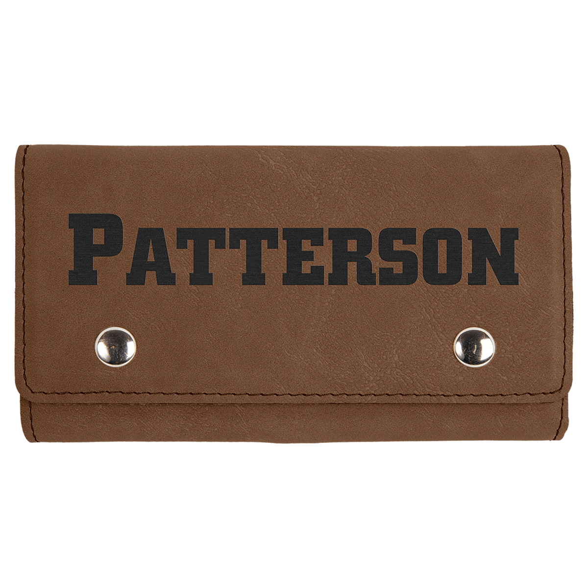 Dark Brown Laserable Leatherette Card & Dice Set