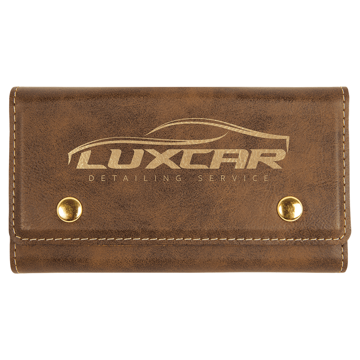 Rustic/Gold Laserable Leatherette Card & Dice Set