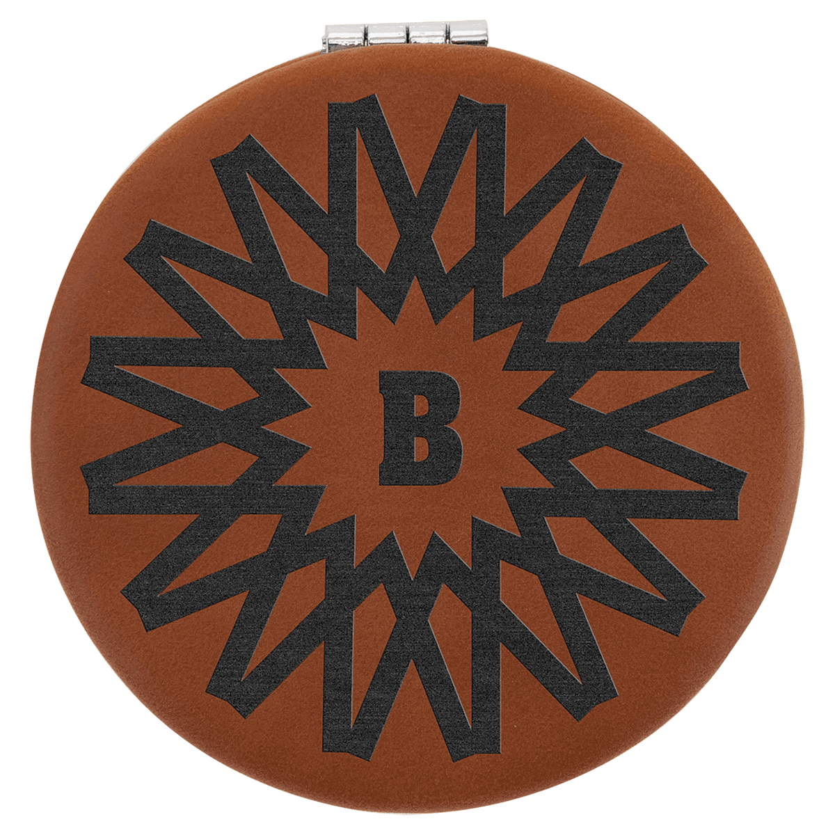 Rawhide 2 1/2" Laserable Leatherette Compact Mirror