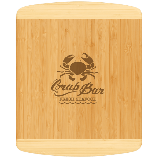 13 1/2" x 11 1/2" Bamboo 2-Tone Cutting Board