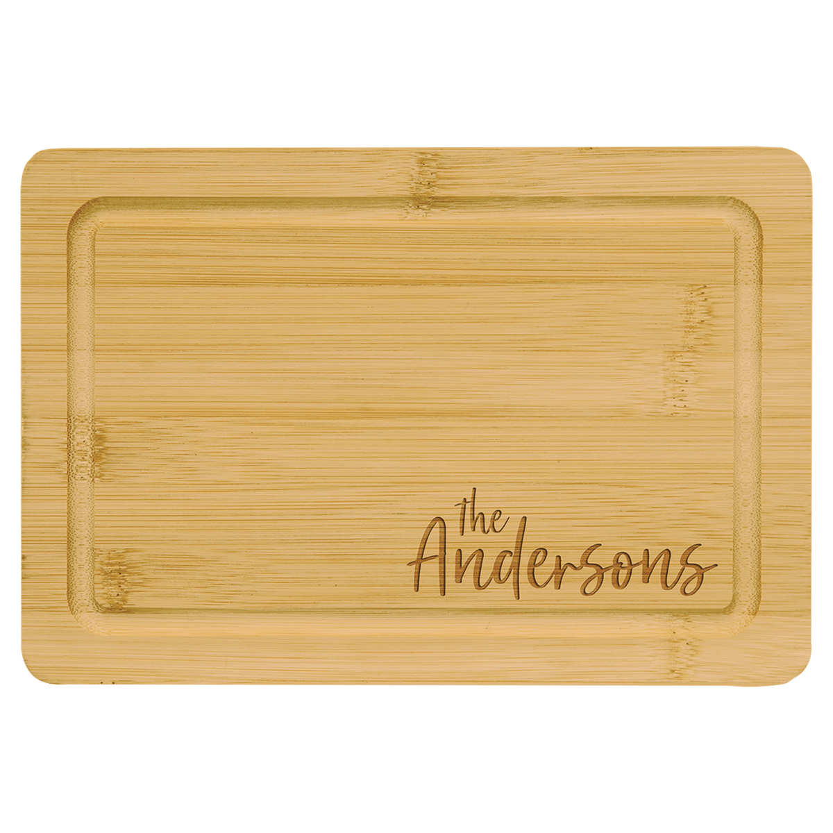 9" x 6" Bamboo Cutting Board with Drip Ring