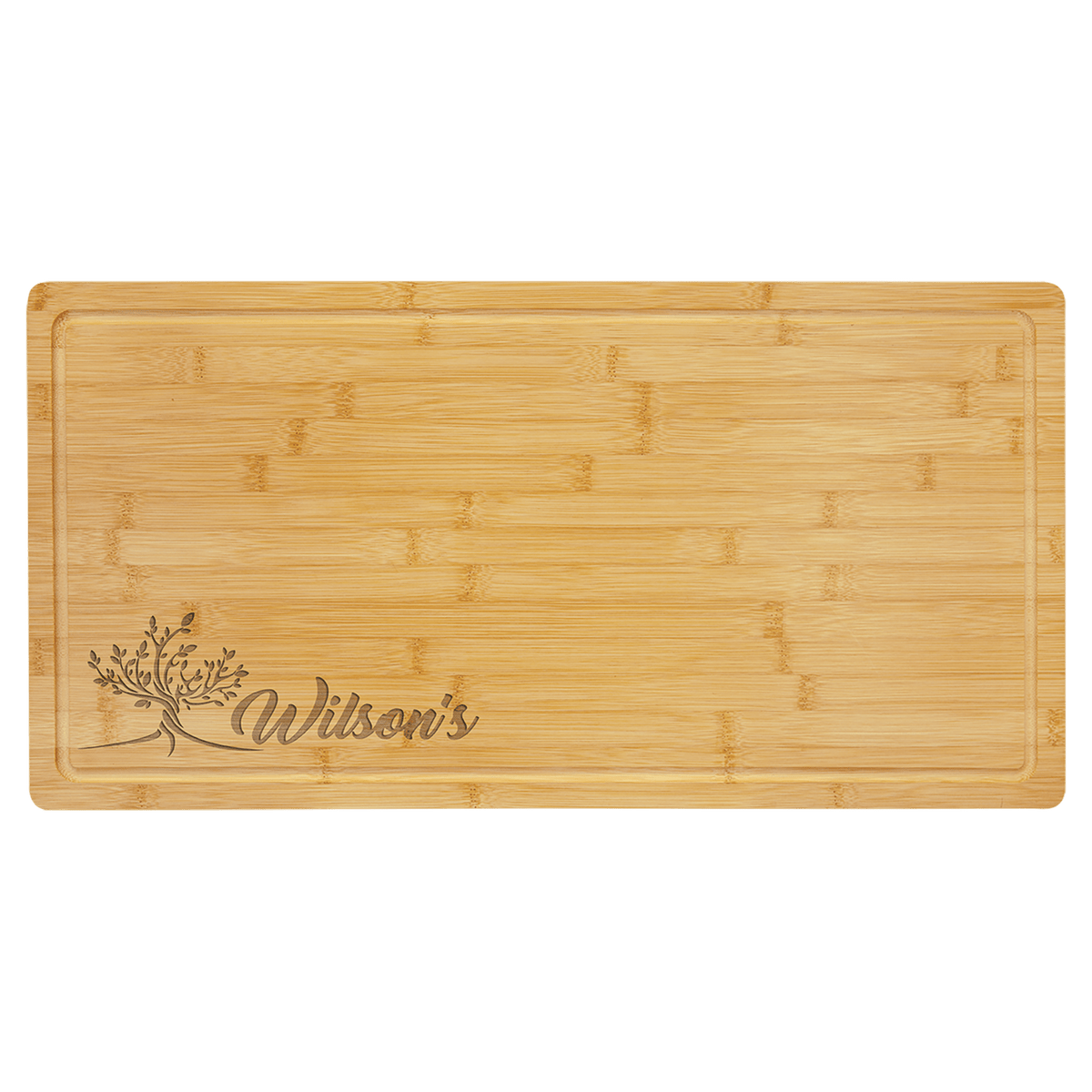 23 3/4" x 12" Bamboo Cutting Board with Drip Ring