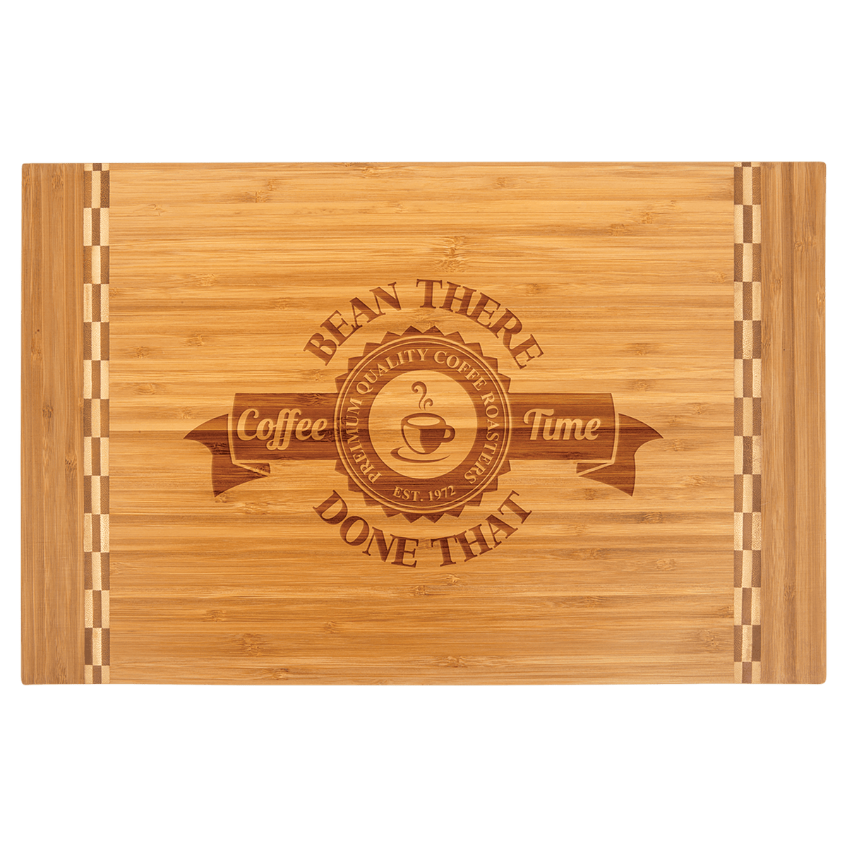 18 1/4" x 12" Bamboo Cutting Board with Butcher Block Inlay