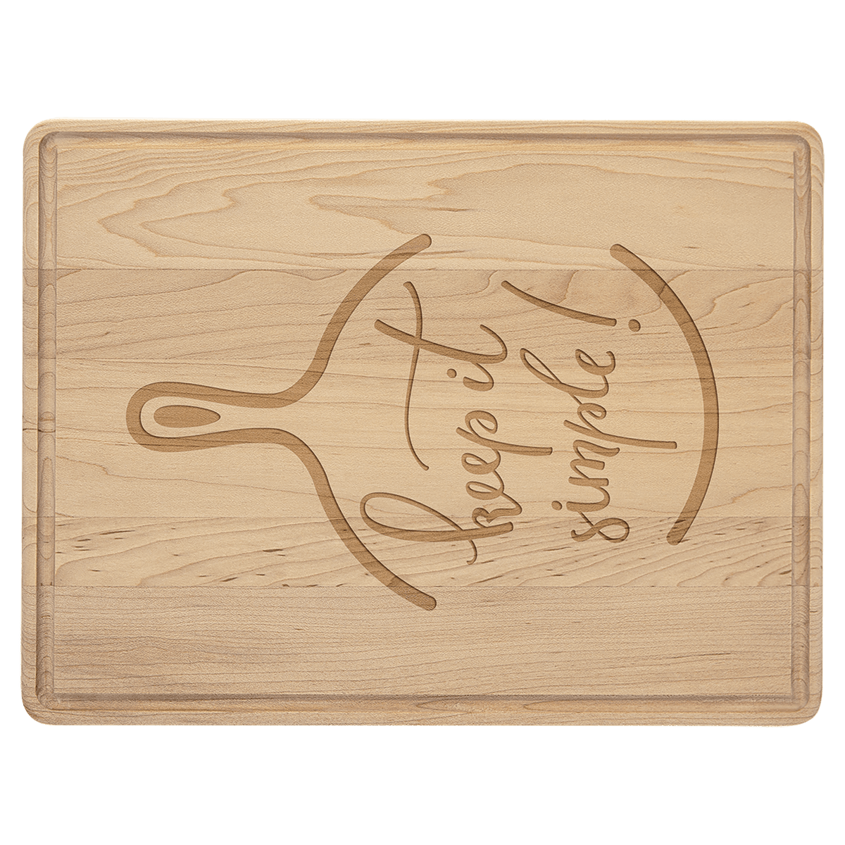 11 1/2" x 8 3/4" Maple Cutting Board with Drip Ring