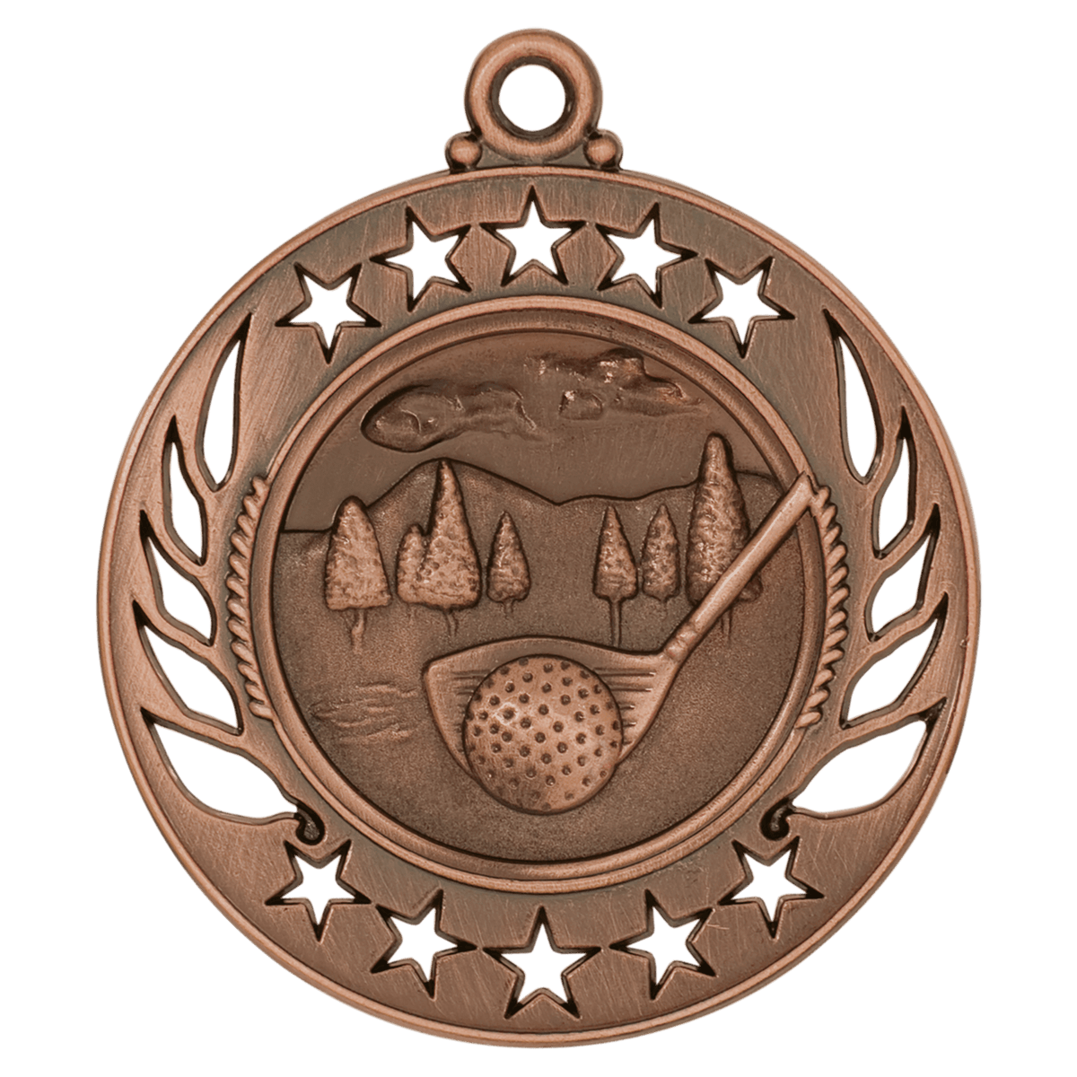 Antique Bronze 2 1/4" Golf Galaxy Medal