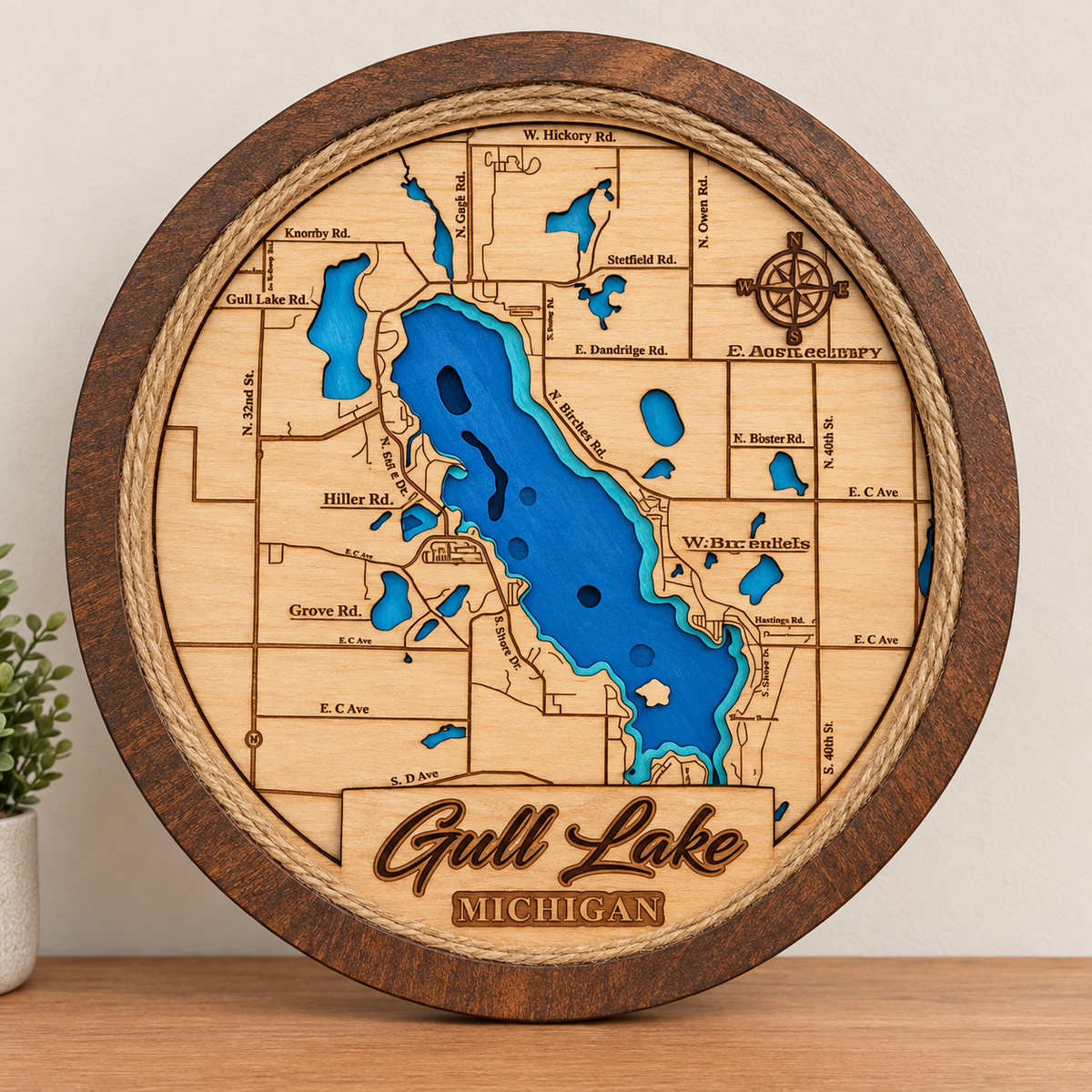 Custom Engraved Lake Maps