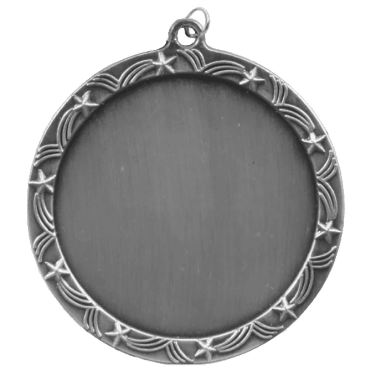 Antique Silver 2 1/2" Stars 2" Insert Holder Medal