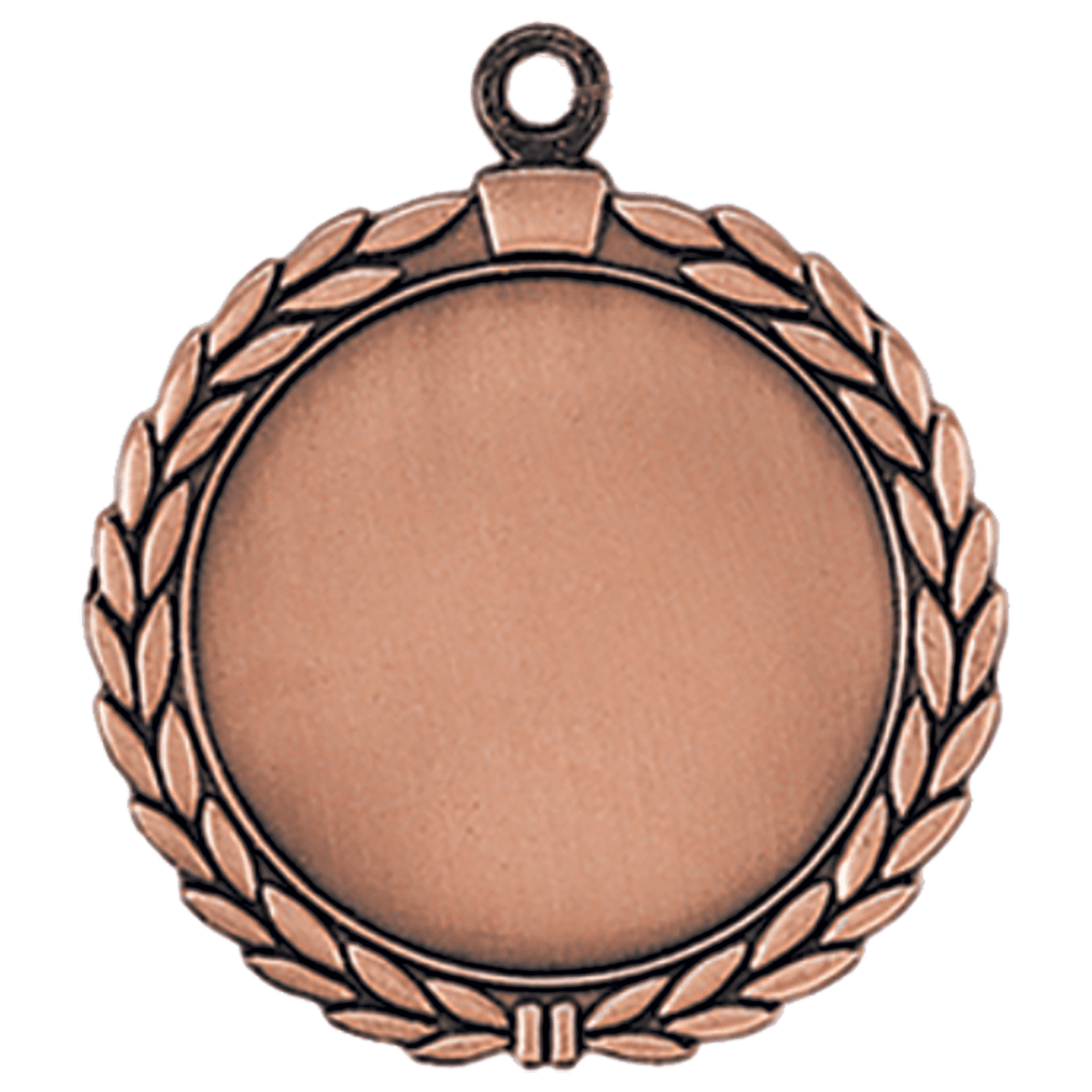 Antique Bronze 2 1/2" Wreath 2" Insert Holder Medal