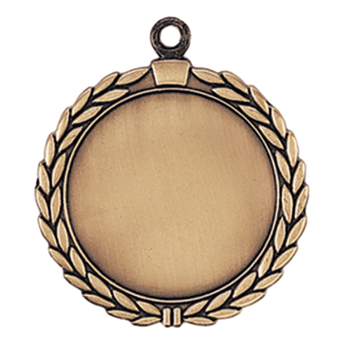 Antique Gold 2 1/2" Wreath 2" Insert Holder Medal