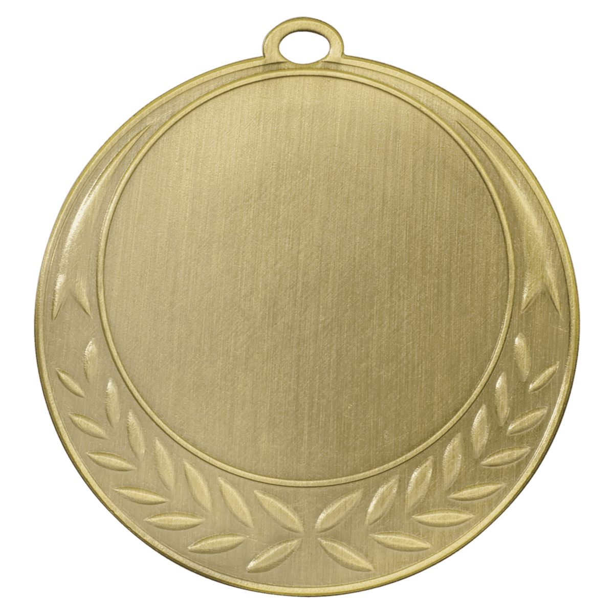 Antique Gold 2 3/4" Half Wreath 2" Insert Holder Medal