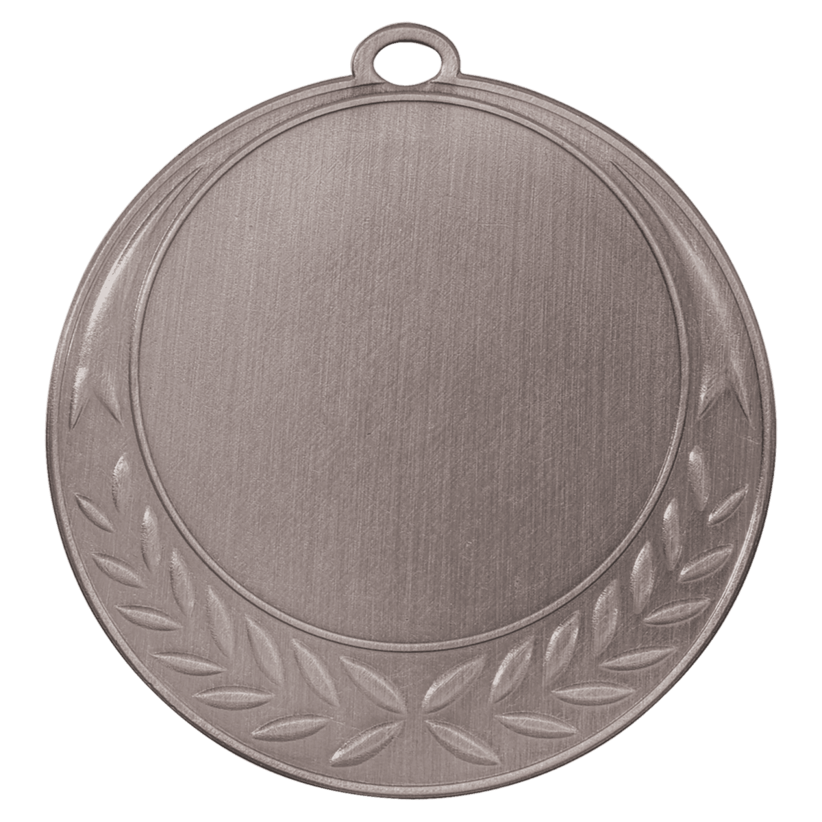 Antique Silver 2 3/4" Half Wreath 2" Insert Holder Medal