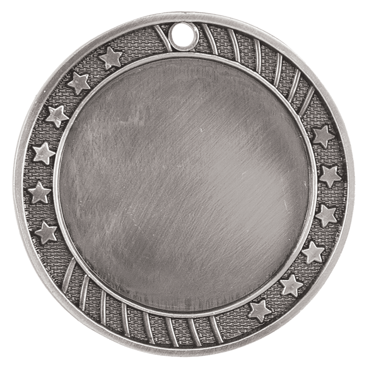 Antique Silver 2 3/4" 12-Star 2" Insert Holder Medal