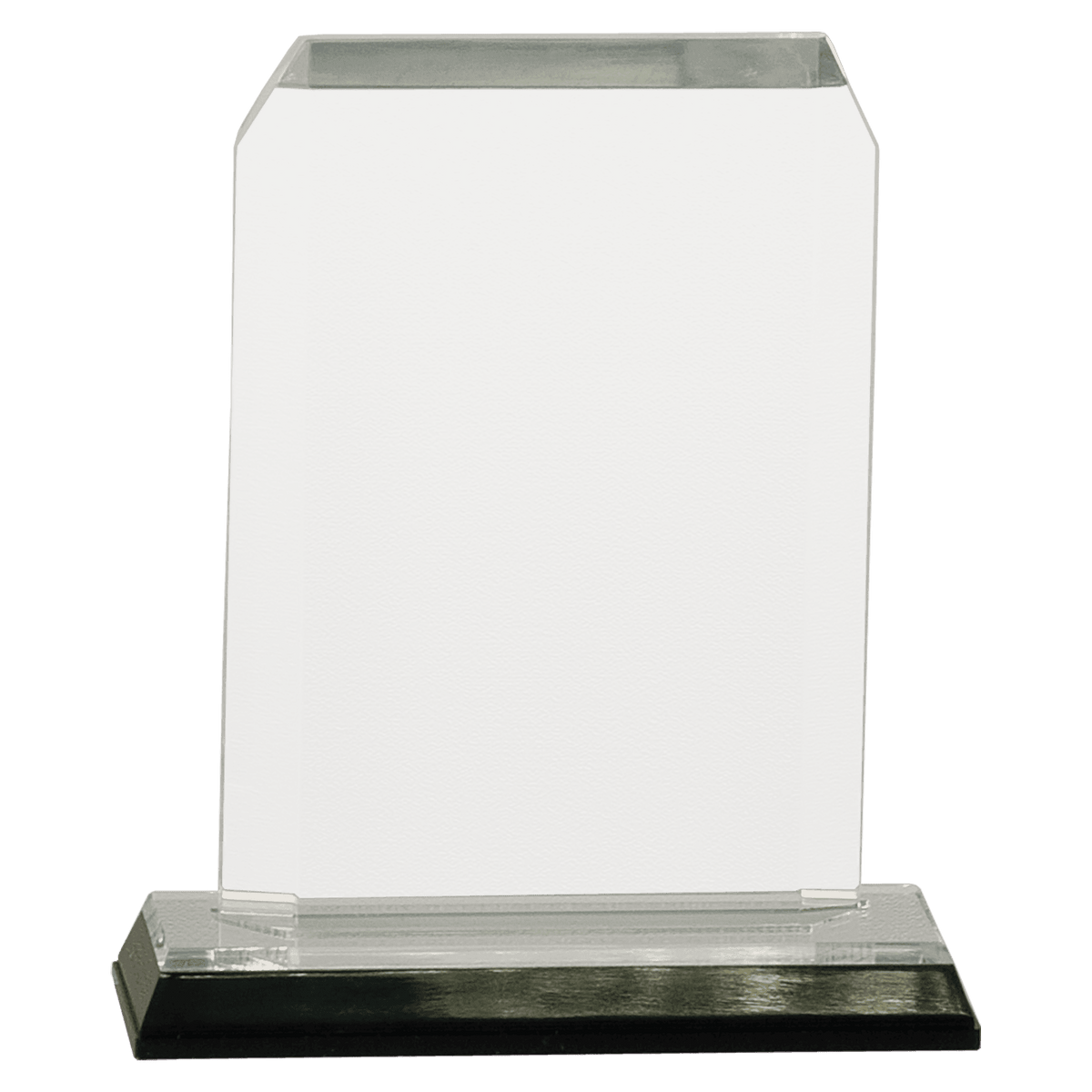 Silver 3 1/2" x 5 1/2" Clipped Corner Impress Acrylic