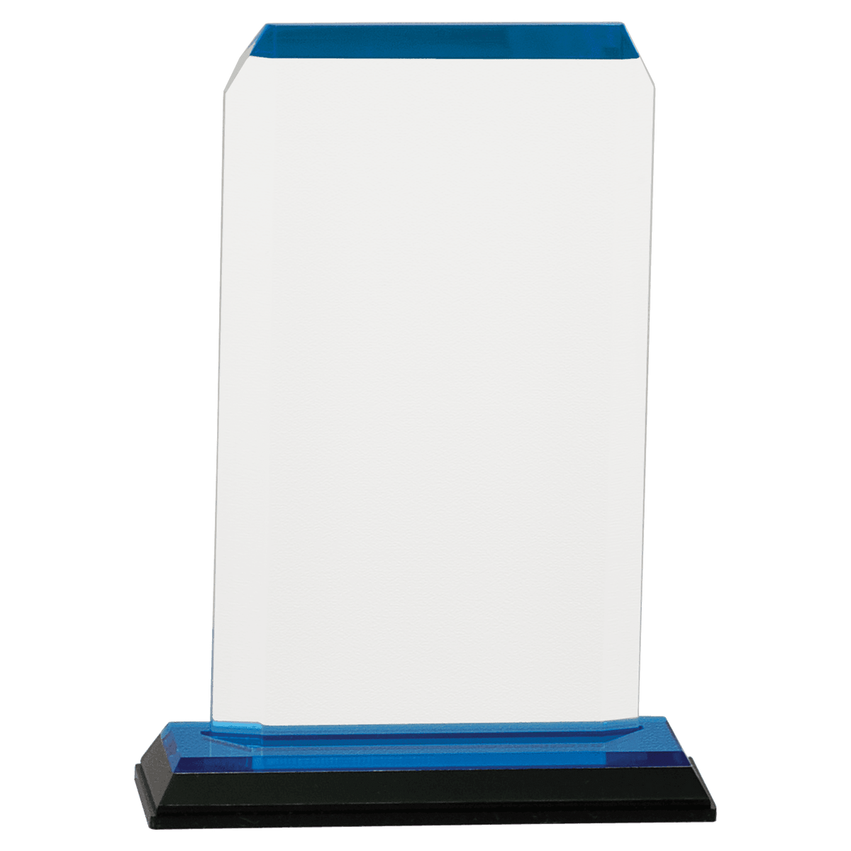 Blue 3 1/2" x 6 1/2" Clipped Corner Impress Acrylic