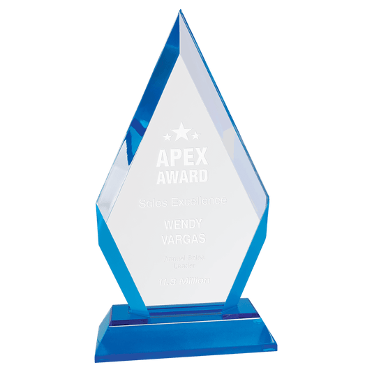 Blue 8" Base Diamond Impress Acrylic