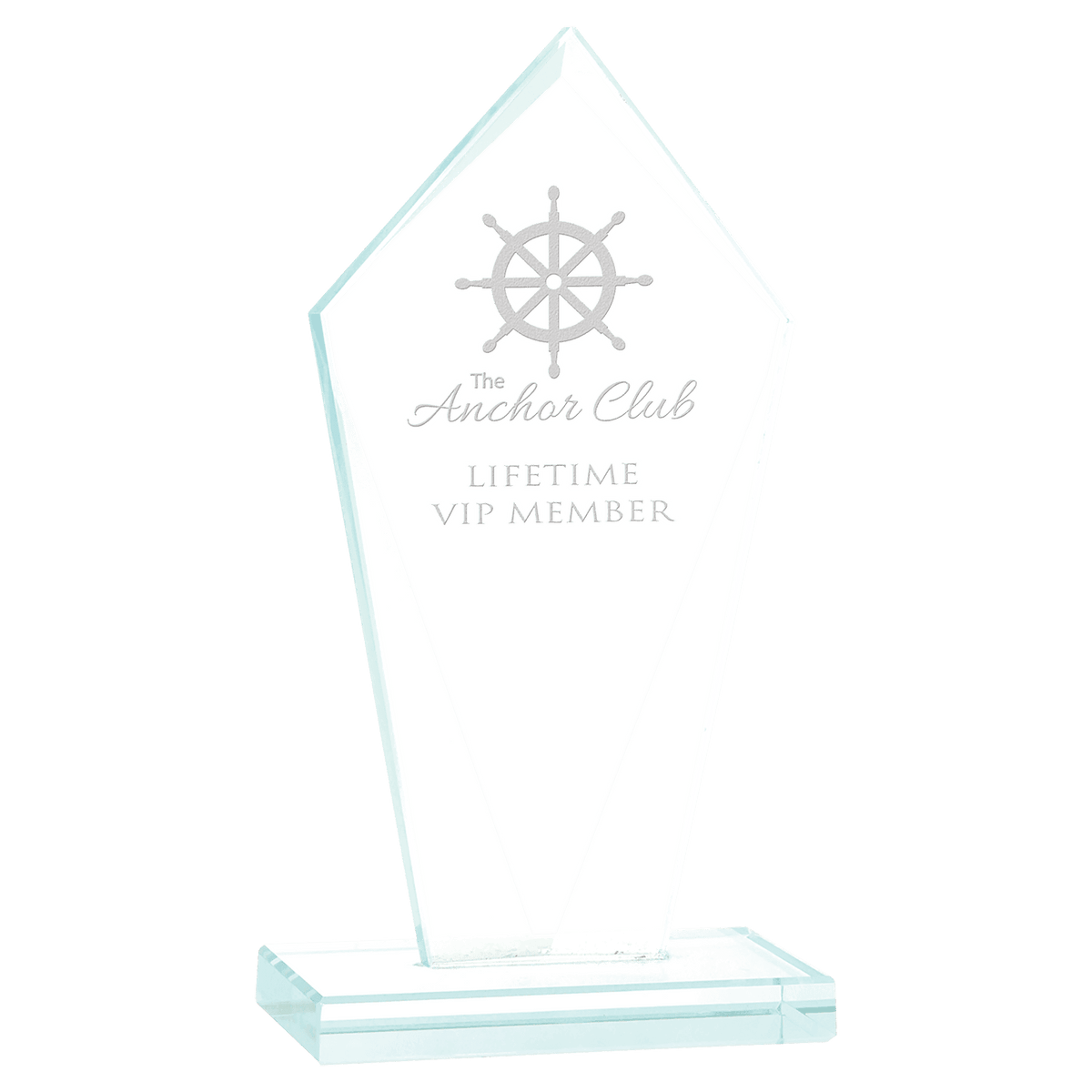 8 1/2" Diamond Jade Glass Award