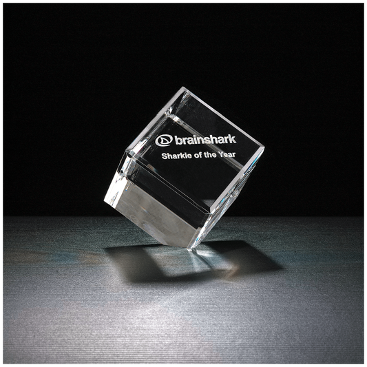 3 1/2" Cube Series, Clipped Cube Multi-Faceted Award