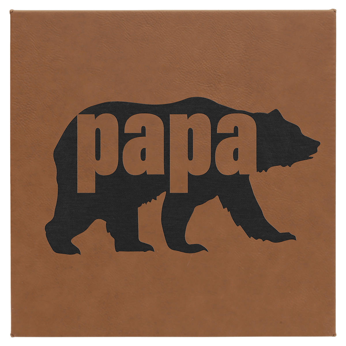 Dark Brown 10" x 10" Laserable Leatherette Wall Decor with Sawtooth Hanger