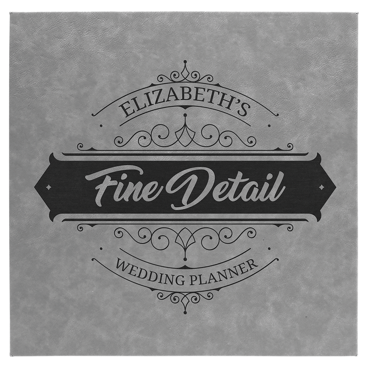 Gray 14" x 14" Laserable Leatherette Wall Decor with Sawtooth Hanger